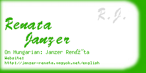 renata janzer business card